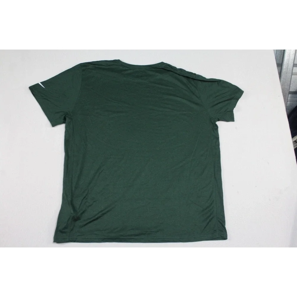 Nike Tee Men Green Shirt Green Bay Packers Spell Out NFL Casual Dri Fit Size XXL